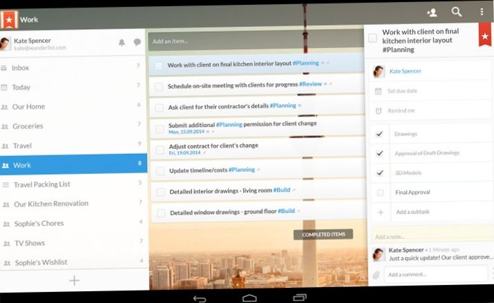 Wunderlist 3: самый мощный менеджер списков полностью обновился