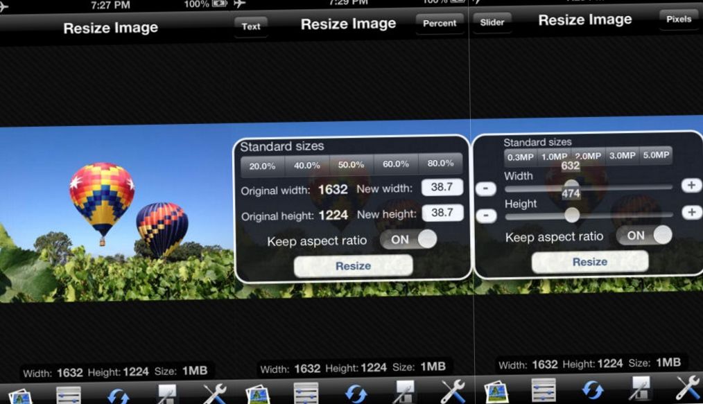 Resize Image быстро сожмет фотографии на iPhone