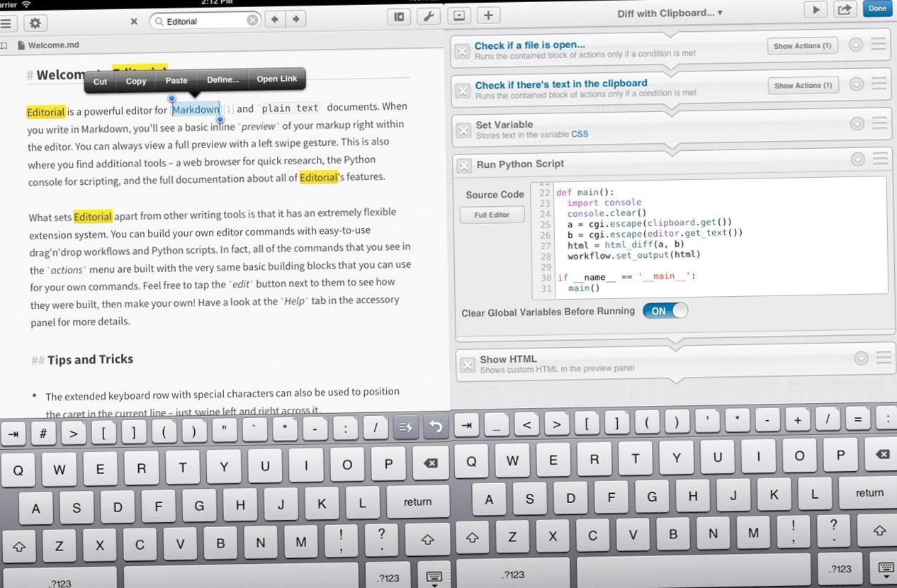 Толстому и не снилось. Лучшие текстовые редакторы для iPad